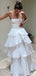 Elegant White  A-Line Strapless Ruffle Popular Long Evening Dresses, Formal Dresses, Birthday Party, WGP563