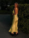 Sexy Yellow Mermaid  V-Backless Long Evening Dresses, Formal Dresses, Birthday Party, WGP527