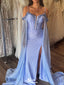 Gorgeous Spaghetti Strap Off-shoulder Mermaid Long Prom Dress Ideas, Evening Party Dresses,WGP1598