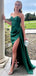 Sexy Green Sweetheart Mermaid  Side Slit Long Sleeveless Long Party Prom Dresses,Evening Dress Online, WGP758