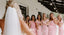 Velvet Pale Pink Off Shoulder Pleats Mermaid Bridesmaid Dresses, WGM074