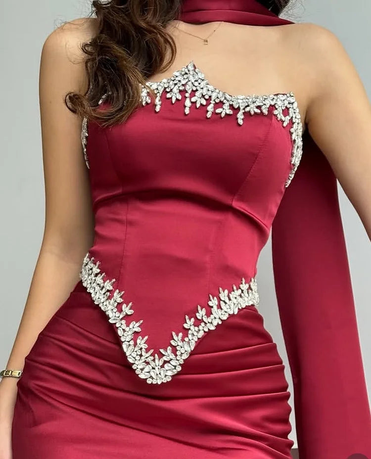 Elegant Burgundy Sweetheart Mermaid Long Prom Dress Ideas, Evening Party Dresses,WGP1962