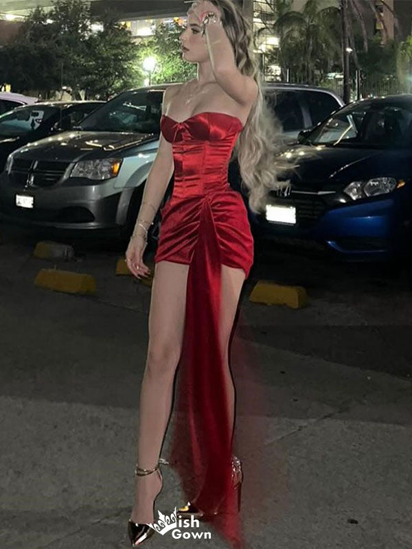 Sexy Red Sweetheart Mermaid Short Homecoming Dresses For Birthday Party, EPT680