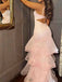 Elegant Pink Spaghetti Strap Mermaid Long Prom Dress Ideas, Evening Party Dresses,WGP1784