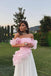 Elgant Pink Off-Shoulder A-Line Long Prom Dress Ideas, Evening Party Dresses,WGP1890