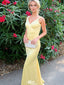 Elegant V-neck Backless Mermaid Long Prom Dress Ideas, Evening Party Dresses,WGP1177