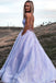Elegant A-Line V Neck Spaghetti Straps Sequin Maxi Long Party Prom Gowns,Evening Dresses,WGP397