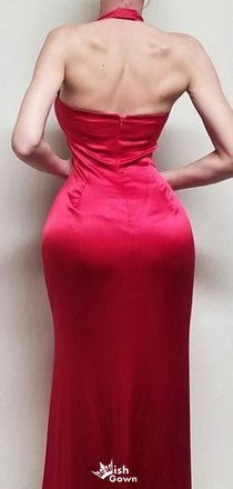 Sexy Halter Mermaid Long Prom Dress Ideas, Evening Party Dresses,WGP1832