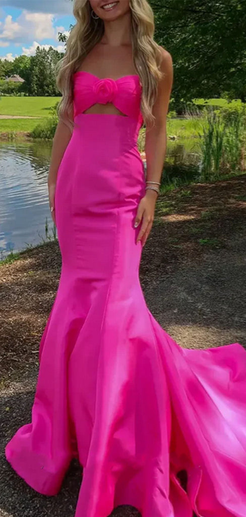 Elegant Pink Sweetheart Mermaid Long Prom Dress Ideas, Evening Party Dresses,WGP1822