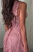 Sparkly Pink Halter A-Line Long Prom Dress Ideas, Evening Party Dresses,WGP1946
