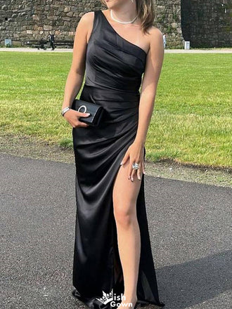 Formal One-shoulder Mermaid Long Prom Dress Ideas, Evening Party Dresses,WGP1187