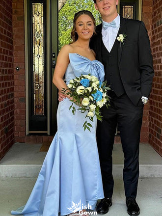 Elegant Strapless Mermaid Long Prom Dress Ideas, Evening Party Dresses,WGP1224