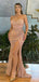 Sparkly Pink Sweetheart Mermaid Side Slit Long Prom Dress Ideas, Evening Party Dresses, WGP2031