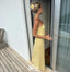 Gorgeous Light Yellow Strapless Sheath Long Party Dress Prom Dresses,WGP996