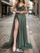 Gorgeous Green Strapless Side Slit A-line Long Party Dress Prom Dresses,WGP1000