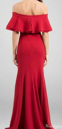 Formal Off-shoulder Mermaid Long Prom Dress Ideas, Evening Party Dresses,WGP1317