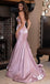 Charming Pink Spaghetti Strap Mermaid Long Prom Dress Ideas, Evening Party Dresses, WGP1990