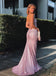 Sparkly Pink Sequin Bodycon Prom Dress Strapless Floor Length Party Gown,WGP2139