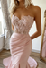 Sexy Blush Pink Satin Mermaid Prom Dress Strapless Ruched Party Gown,WGP2131