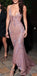 Sexy Pink Spaghetti Strap V-Neck Mermaid Long Prom Dress Ideas, Evening Party Dresses,WGP1861