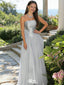 Classy Silver Grey Tulle A-Line Prom Gown Strapless Corset Formal Evening Wear,WGP2202