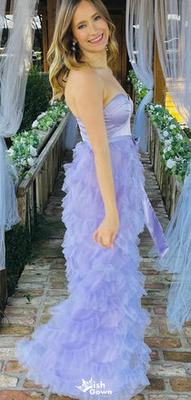 Elegant Sweetheart Strapless A-line Long Prom Dress Ideas, Evening Party Dresses,WGP1390