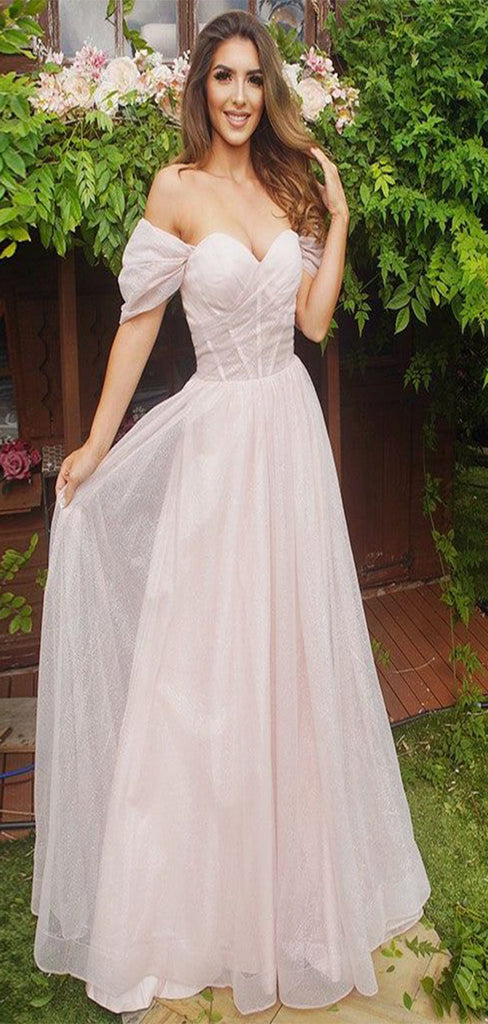 Gorgeous A-Line Sweetheart Off Shoulder Long Formal Prom Dresses,Evening Gowns,WGP369
