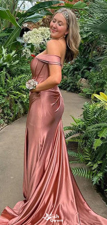 Formal Strapless Off-shoulder Mermaid Long Prom Dress Ideas, Evening Party Dresses,WGP1443
