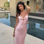 Elegant Pink Spaghetti Strap Mermaid Long Prom Dress Ideas, Evening Party Dresses,WGP1862