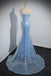Unique Blue Sweetheart Mermaid Long Prom Dress Ideas, Evening Party Dresses,WGP1893