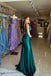 Unique Teal Spaghetti Strap Mermaid Side Slit Long Prom Dress Ideas, Evening Party Dresses,WGP1940