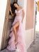 Charming Pink Sweetheart Side Slit Mermaid Long Prom Dress Ideas, Evening Party Dresses,WGP1954