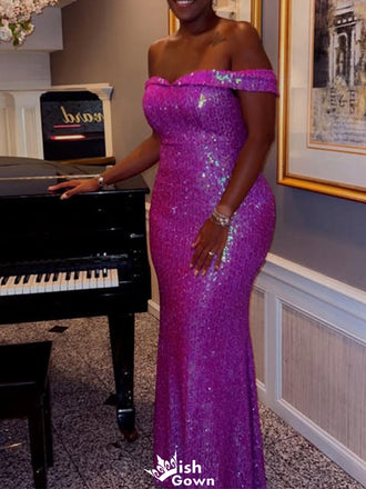 Elegant Off-shoulder Mermaid Long Prom Dress Ideas, Evening Party Dresses,WGP1462