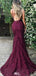 Sexy V-neck Halter Mermaid Long Prom Dress Ideas, Evening Party Dresses,WGP1134