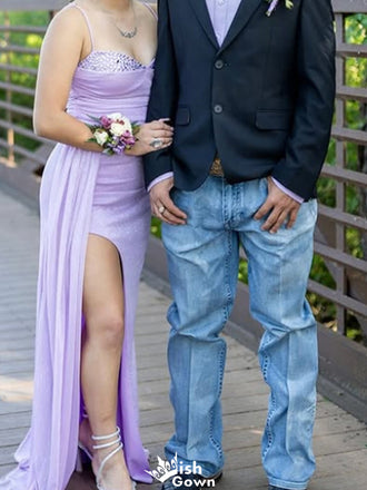 Elegant Spaghetti Strap Sweetheart Mermaid Long Prom Dress Ideas, Evening Party Dresses,WGP1477