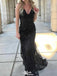 Sexy V-neck  Spaghetti Strap Sheath Long Prom Dress Ideas, Evening Party Dresses,WGP1137