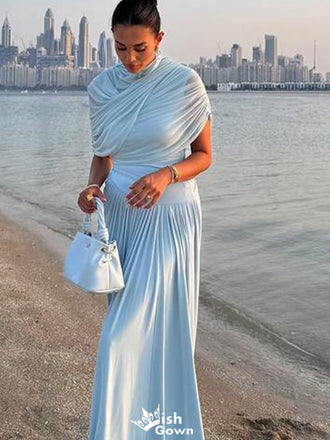 Gorgeous Blue Unique Mermaid Long Prom Dress Ideas, Evening Party Dresses,WGP1504