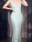 Elegant V-Neck Mermaid Long Prom Dress Ideas, Evening Party Dresses,WGP1894