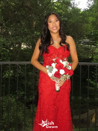 Elegant Strapless Sweetheart Mermaid Long Prom Dress Ideas, Evening Party Dresses,WGP1529