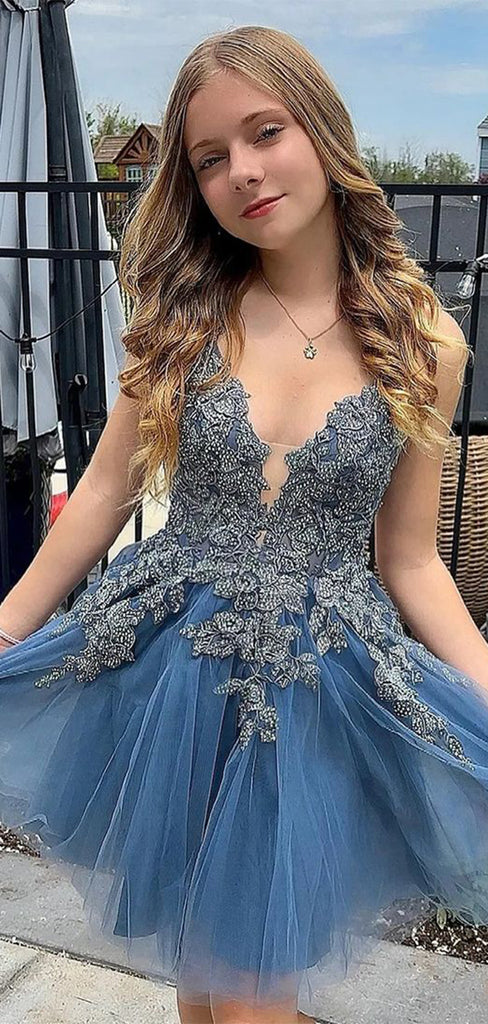 Sexy Blue Sweetheart Ball Gown Sleeveless Popular Cheap Short Homecoming Dresses, Birthday Party EPT237