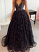 Elegant Black Sweetheart A-Line Long Sleeveless Popular Long Evening Dresses, Formal Dresses, WGP703