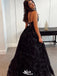 Elegant Black Sweetheart A-Line Long Sleeveless Popular Long Evening Dresses, Formal Dresses, WGP703