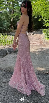 Gorgeous Spaghetti Strap V-neck Mermaid Long Prom Dress Ideas, Evening Party Dresses,WGP1574