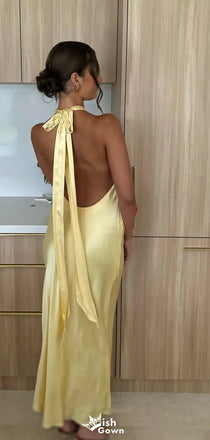 Elegant Halter Backless Mermaid Long Prom Dress Ideas, Evening Party Dresses,WGP1153