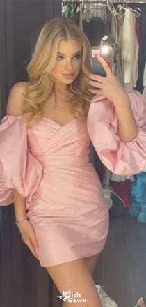 Elegant Strapless Sweetheart Sheath Short Mini Homecoming Dress,EPT441