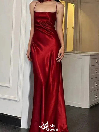 Elegant Spaghetti Strap Mermaid Long Prom Dress Ideas, Evening Party Dresses,WGP1586
