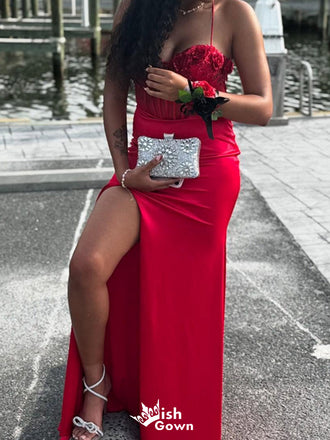 Sexy Spaghetti Strap Sweetheart Mermaid Long Prom Dress Ideas, Evening Party Dresses,WGP1618