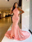 Elegant Mermaid Halter Sleeveless Beading Formal Prom Gowns,Evening Dresses,WGP346