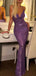 Sparkly Purple Spaghetti Strap Mermaid Long Prom Dress Ideas, Evening Party Dresses, WGP2022