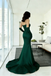 Elegant Green Spaghetti Strap Mermaid Long Prom Dress Ideas, Evening Party Dresses,WGP1956